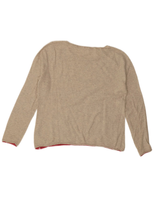 Maglione corto con scollo a barca da donna di White Stuff UK 14 Grande viscosa beige