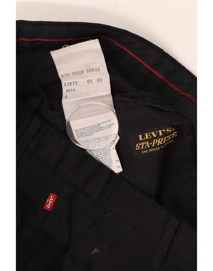 Pantaloni chino dritti da uomo Levi's W30 L28 poliestere nero