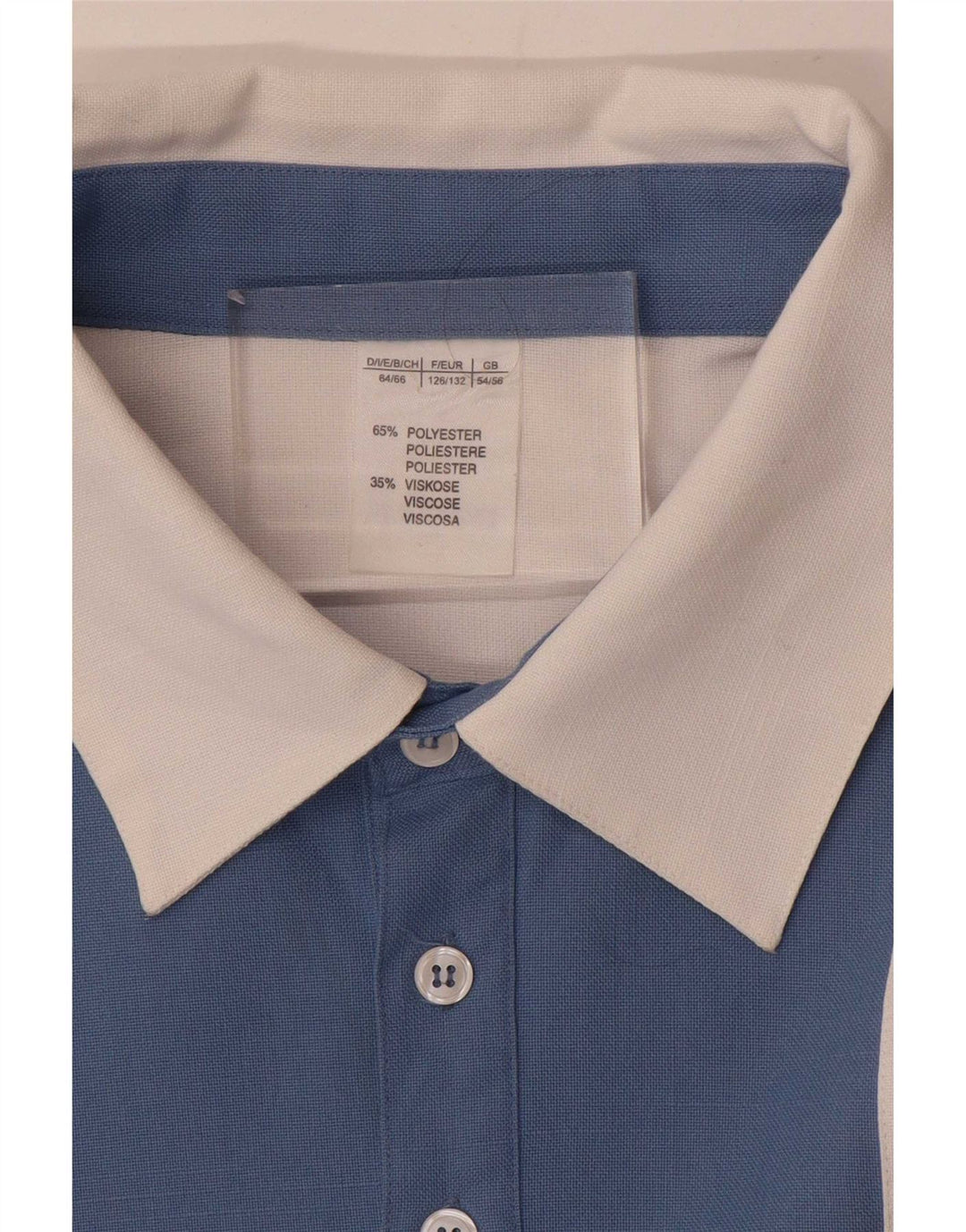 Camicia pullover grafica da uomo vintage UK 54/56 5XL Blue Colourblock
