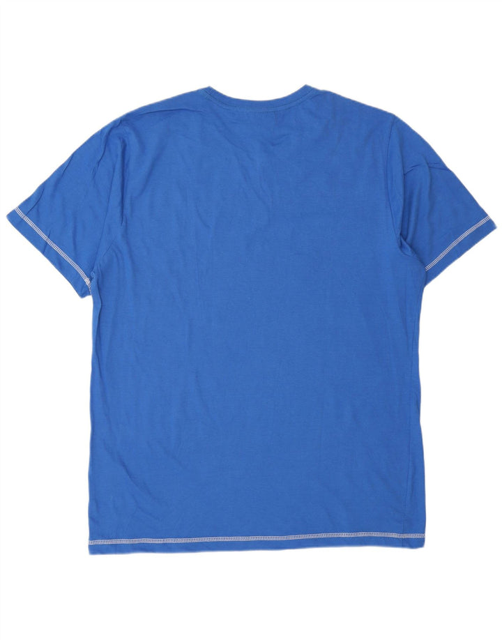T-shirt grafica da uomo Zio Sam Top XL in cotone blu