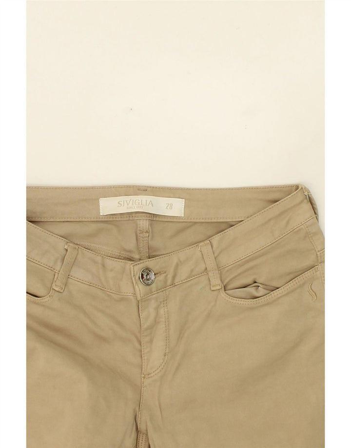 SIVIGLIA Womens Slim Cropped Trousers W28 L25 Beige Vintage SIVIGLIA and Second-Hand SIVIGLIA from Messina Hembry 