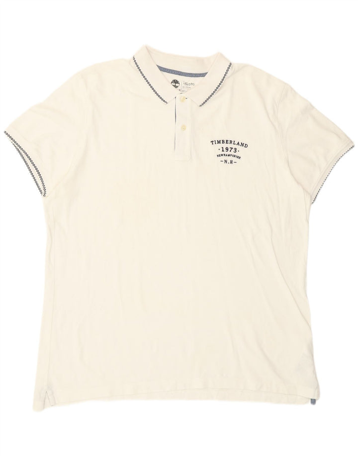 Polo Timberland da uomo slim fit 3XL cotone bianco