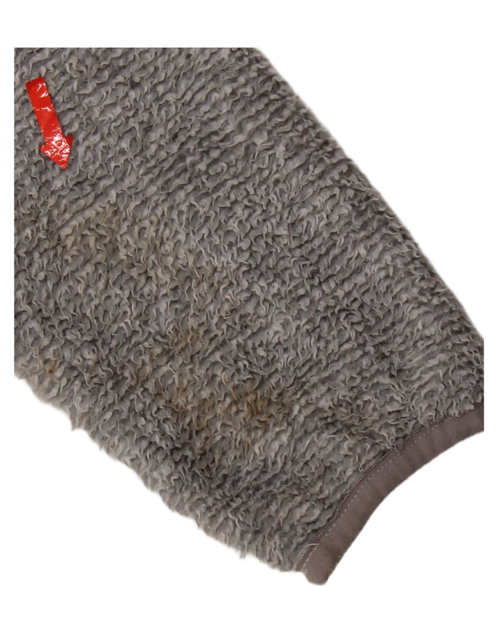 Giacca in pile con cappuccio da donna Jack Wolfskin UK 12 Poliestere grigio medio