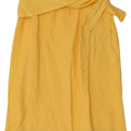 Gonna longuette da donna SERGIO D'ANDREA UK 12 Media W28 Lino giallo