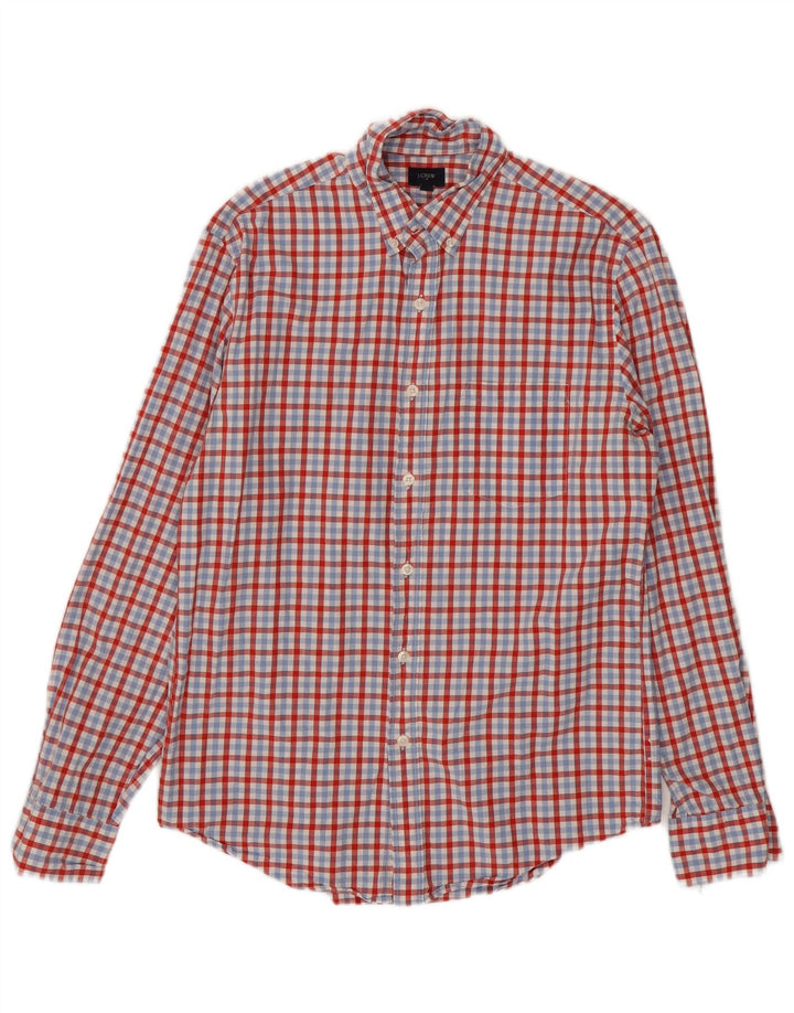 J. CREW Mens Shirt Medium Red Check Cotton