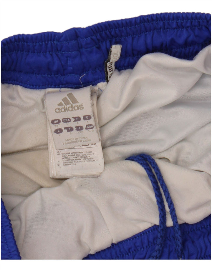 Pantaloncini sportivi ADIDAS da uomo Climacool, grandi, in poliestere color block blu