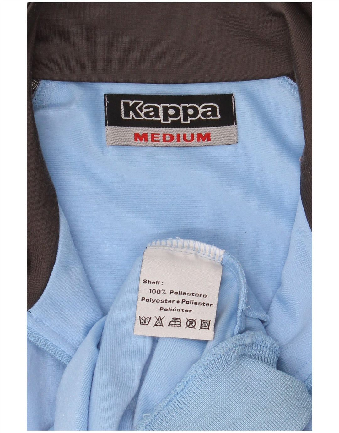 Kappa Mens Tracksuit Top Jacket Medium Blue Colourblock Polyester