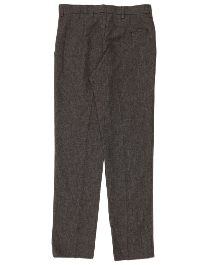 Pantaloni chino slim da uomo Marks & Spencer W28 L31 poliestere grigio