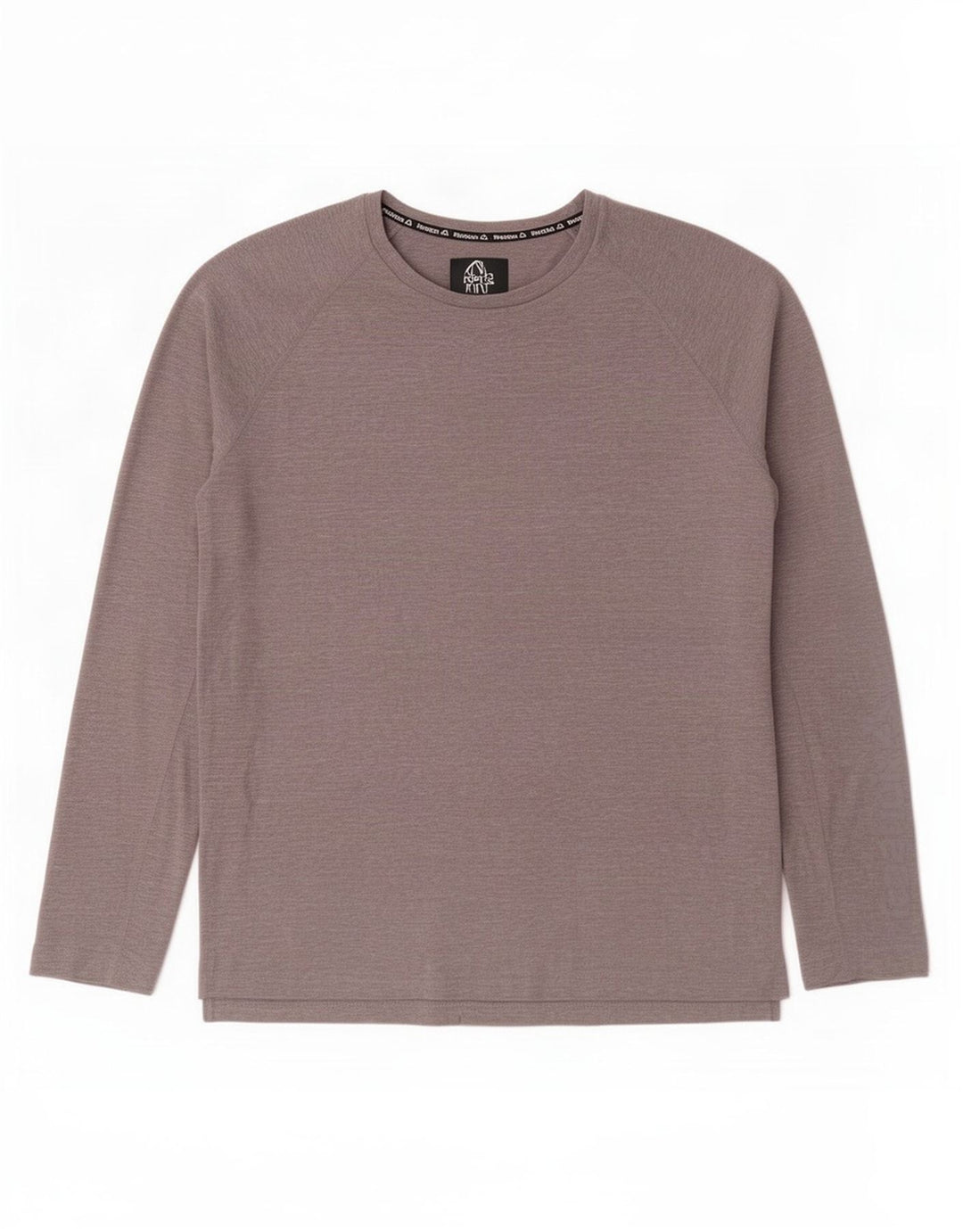 Top Reebok da uomo a maniche lunghe in poliestere chiazzato grigio grande