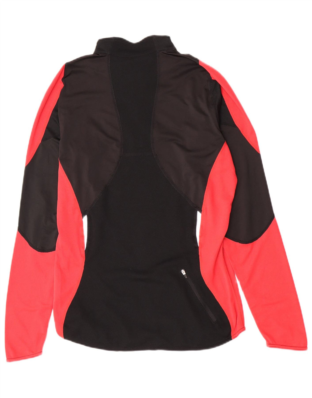 Mizuno Uomo Zip Neck Pullover Tuta Top Small Nero Colourblock