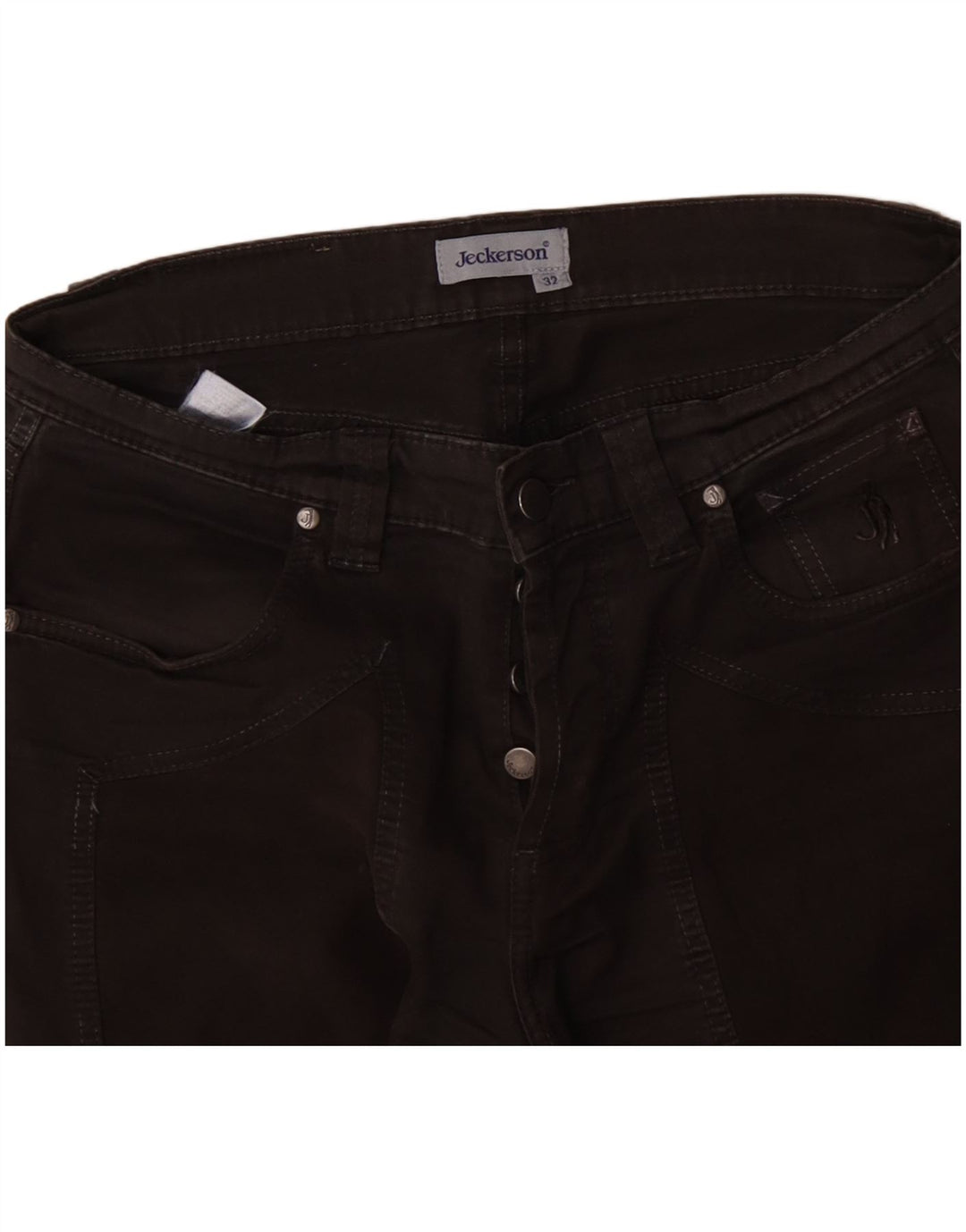 Jeans dritti da donna Jeckerson W32 L29 cotone nero