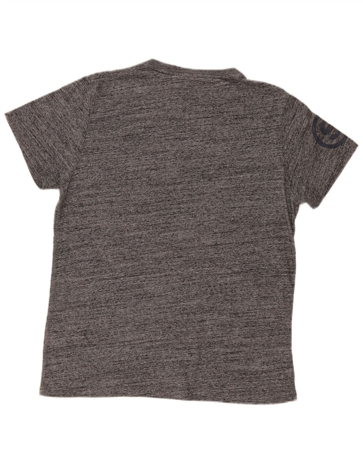 T-shirt grafica da uomo Superdry Top XL in cotone chiazzato grigio