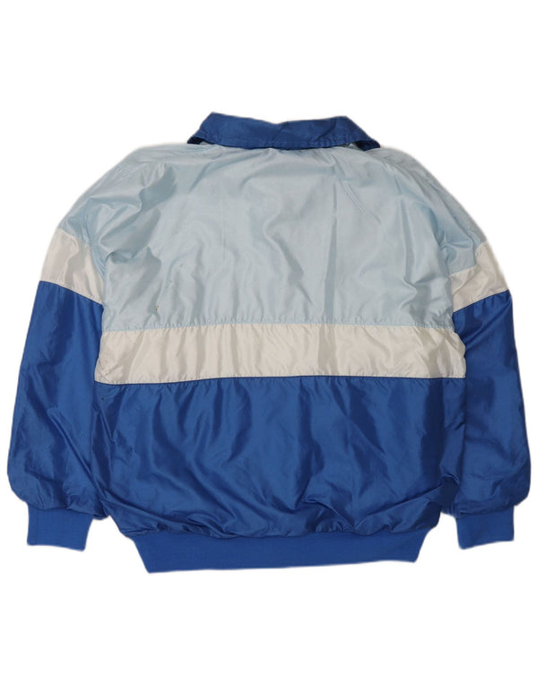 Giacca da ginnastica oversize da donna vintage IT 44 Colorblock blu medio