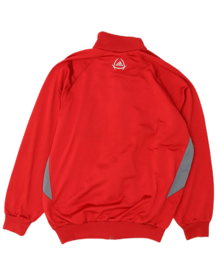 Giacca da tuta da uomo Adidas UK 34/36 Small Poliestere color block rosso