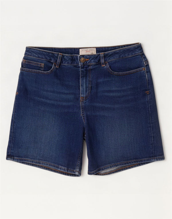 Pantaloncini di jeans da donna Fat Face UK 12 medi W30 cotone blu