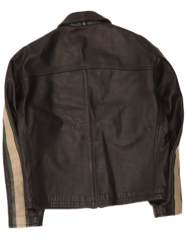 Giacca da motociclista in pelle da uomo Hein Gericke UK 38 Medium Black Colourblock