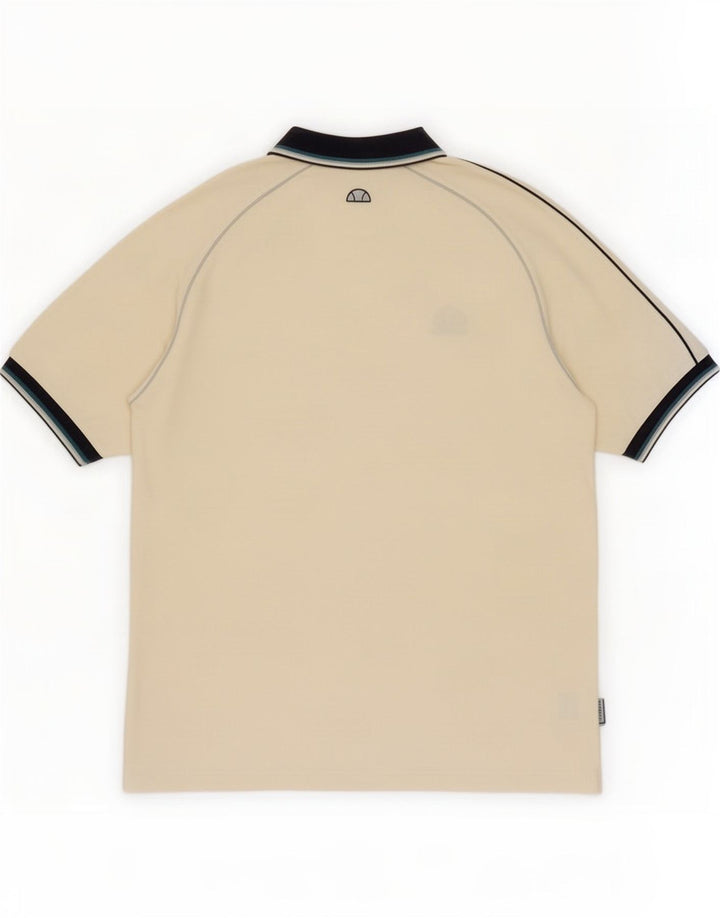 Polo da uomo Ellesse grande in cotone bianco sporco