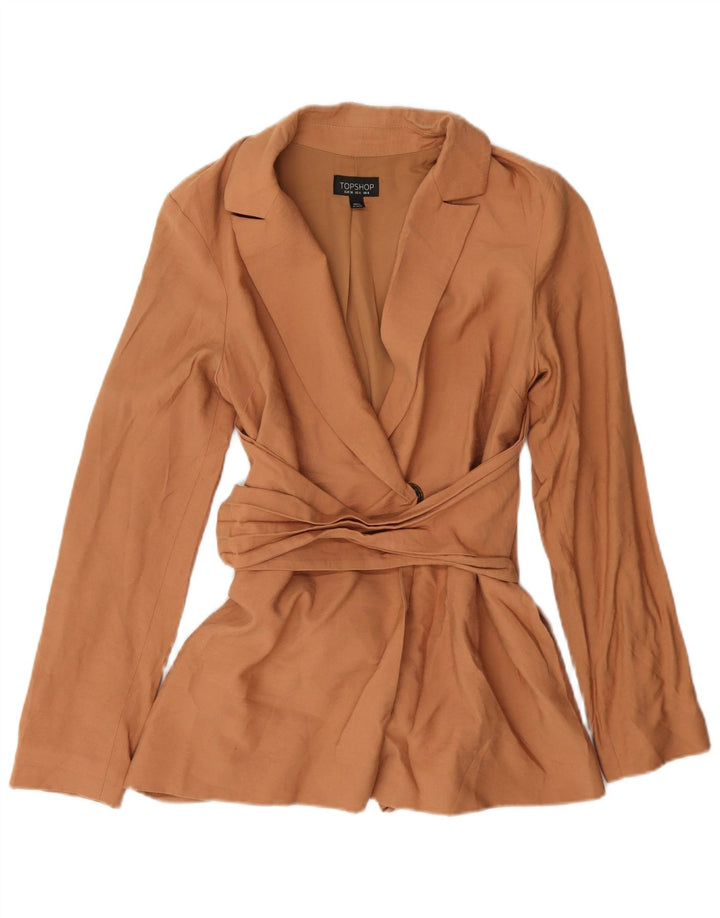 Giacca blazer da donna Topshop UK 8 piccola viscosa beige