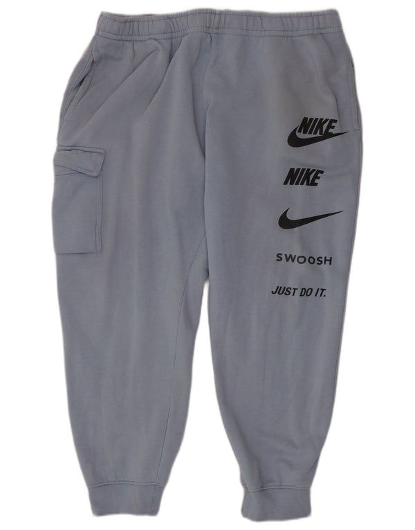 Pantaloni da tuta Nike Swoosh Graphic Cargo da uomo Joggers XL in cotone blu