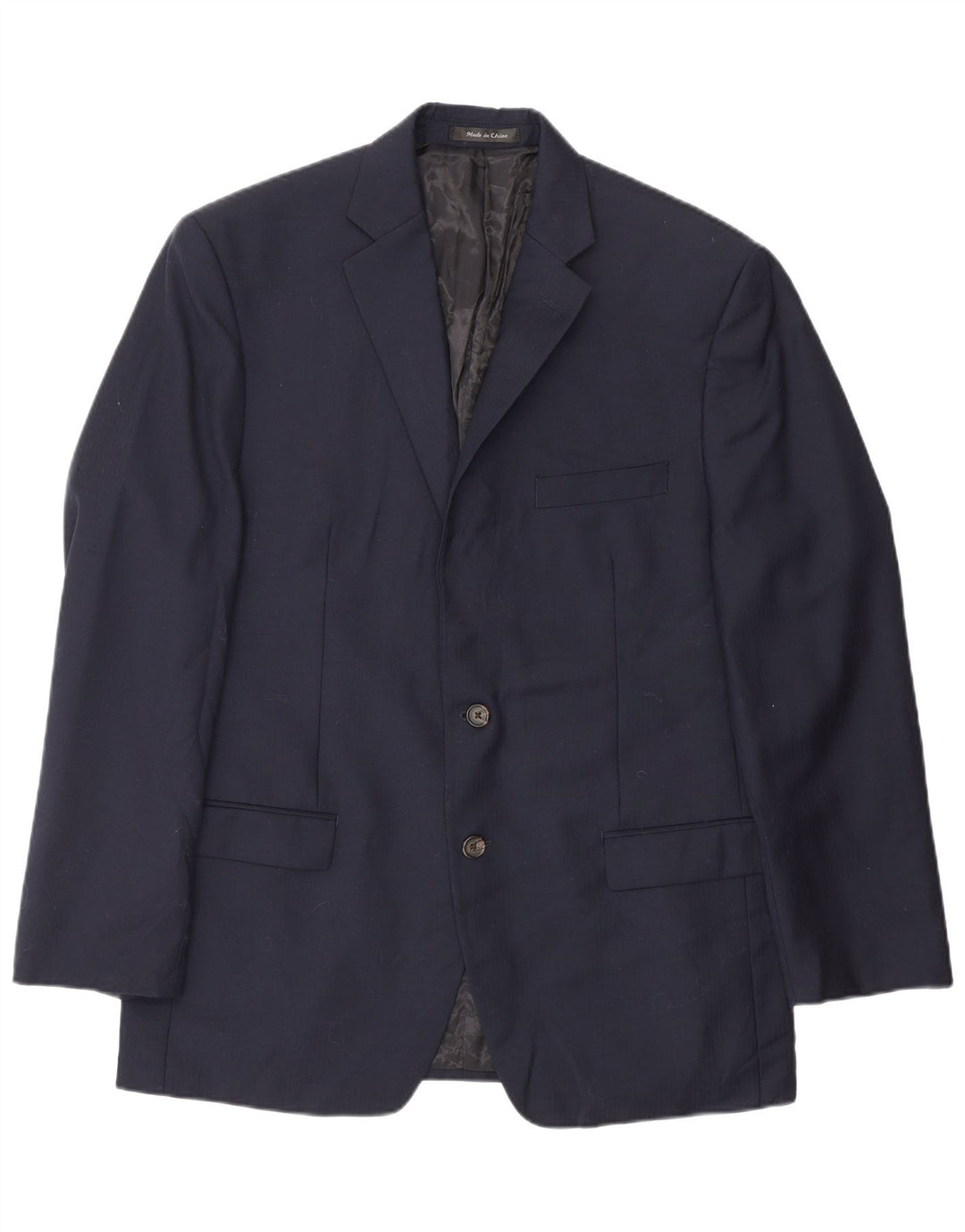 Giacca blazer da uomo a 2 bottoni Ralph Lauren UK 42 grande classica in lana blu navy