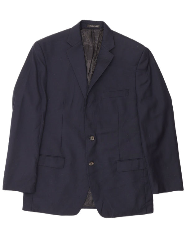 Giacca blazer da uomo a 2 bottoni Ralph Lauren UK 42 grande classica in lana blu navy