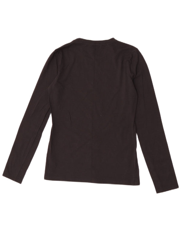 Liu Jo Top Grafico Donna Manica Lunga IT 40 Piccolo Cotone Nero