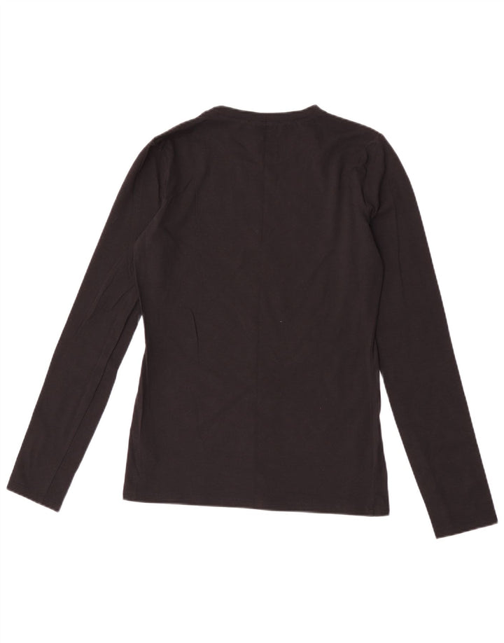 Liu Jo Top Grafico Donna Manica Lunga IT 40 Piccolo Cotone Nero