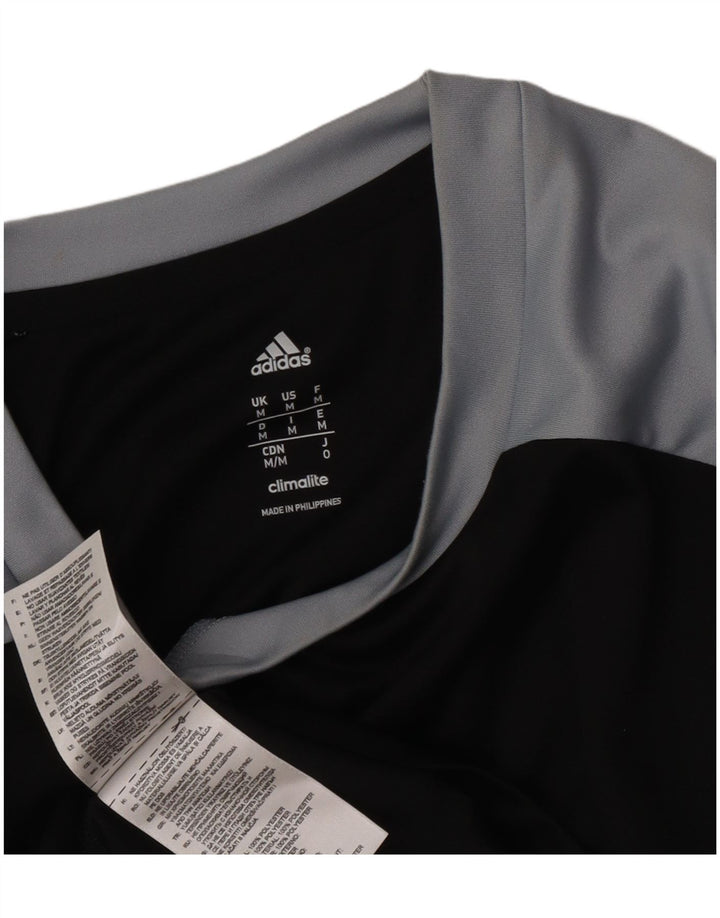Maglietta grafica Adidas Climalite da uomo, colore nero medio