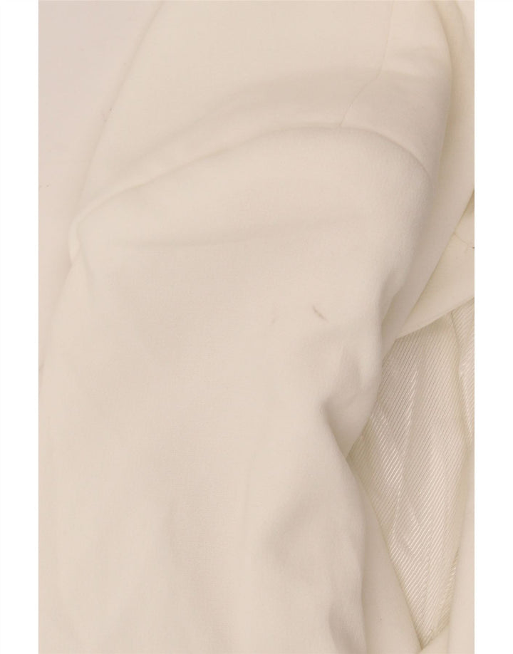 Giacca blazer oversize aperta da donna Zara UK 6 XS poliestere bianco