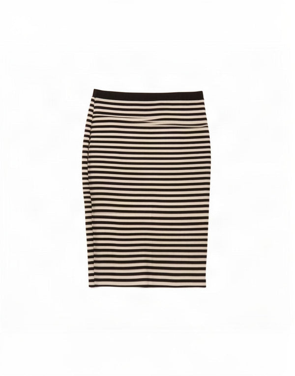 Gonna a tubino da donna Lipsy UK 10 piccola W28 viscosa a righe nere