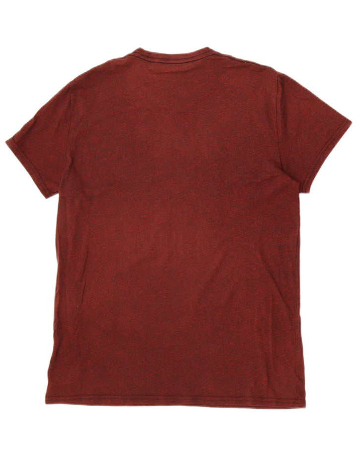T-shirt grafica da uomo Hollister Top in cotone chiazzato medio marrone