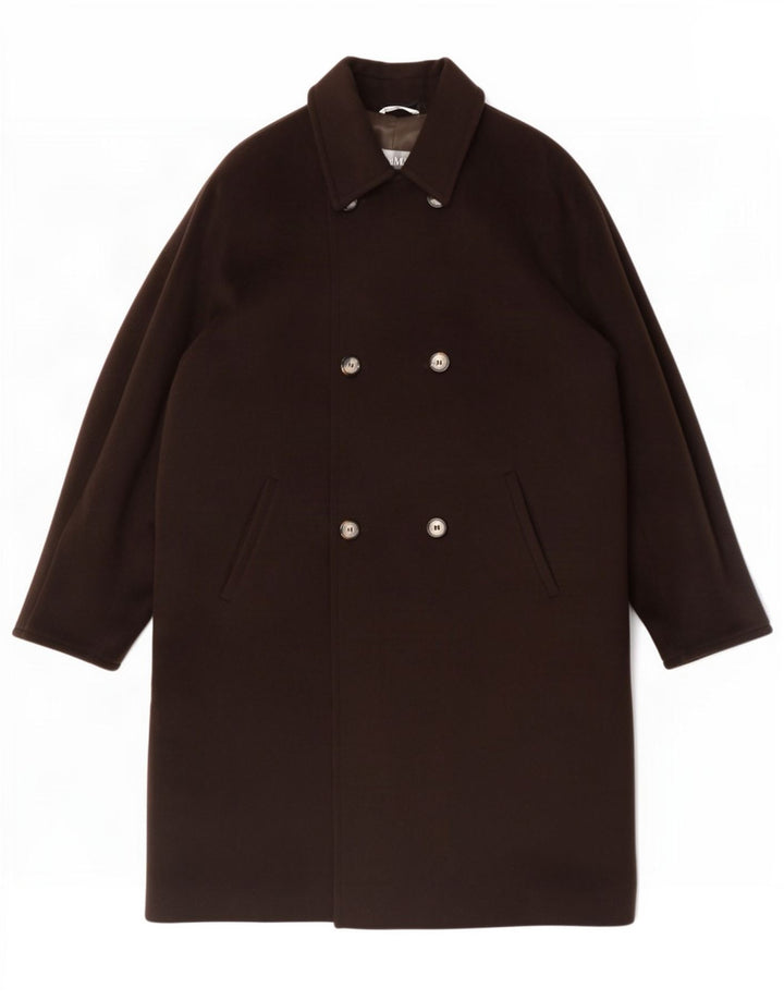 Cappotto doppiopetto oversize da donna Max Mara UK 16 grande marrone