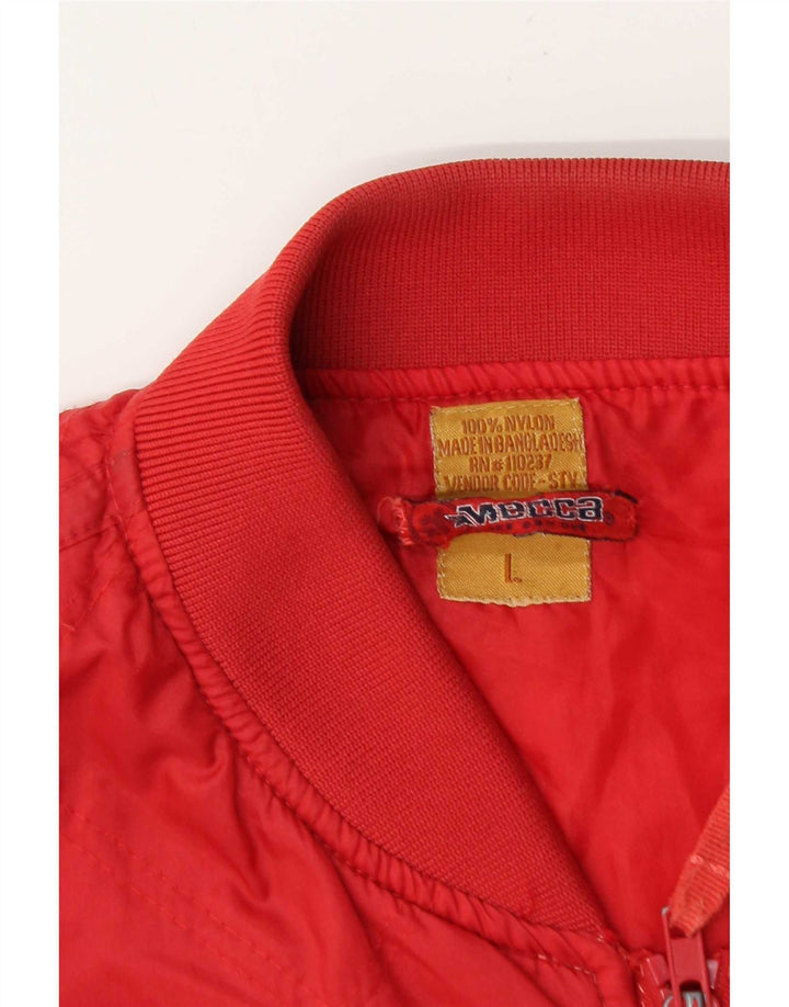 Giubbotto bomber da uomo vintage UK 40 grande nylon rosso