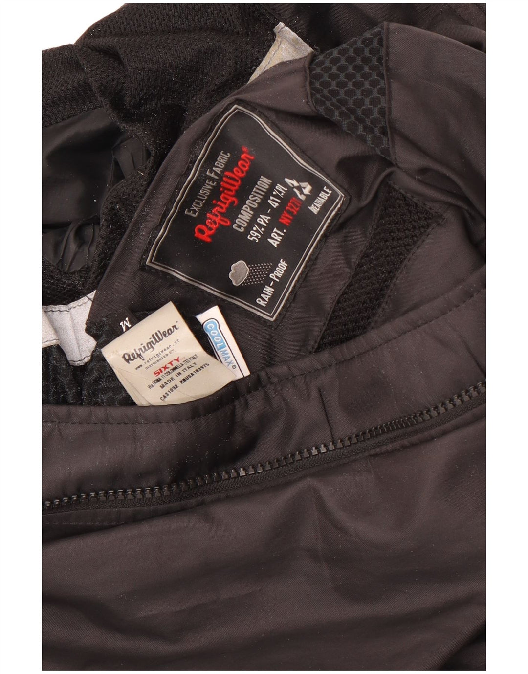 Giacca antipioggia da uomo Refrigiwear UK 38 media nera in poliammide
