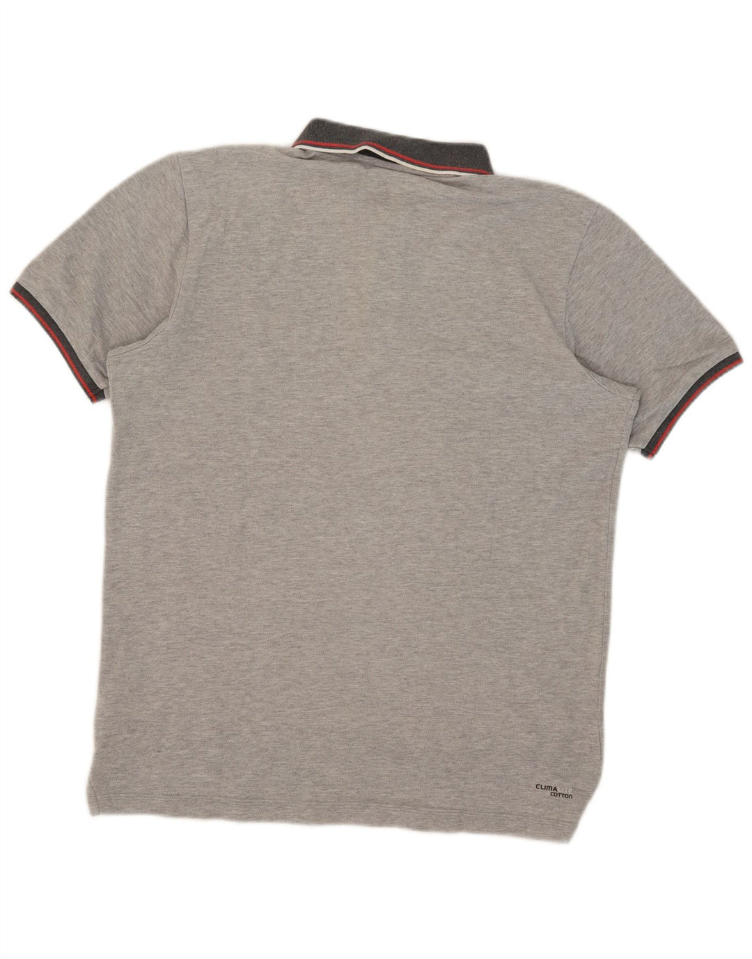 Polo Adidas Clima 365 da uomo in cotone grigio medio