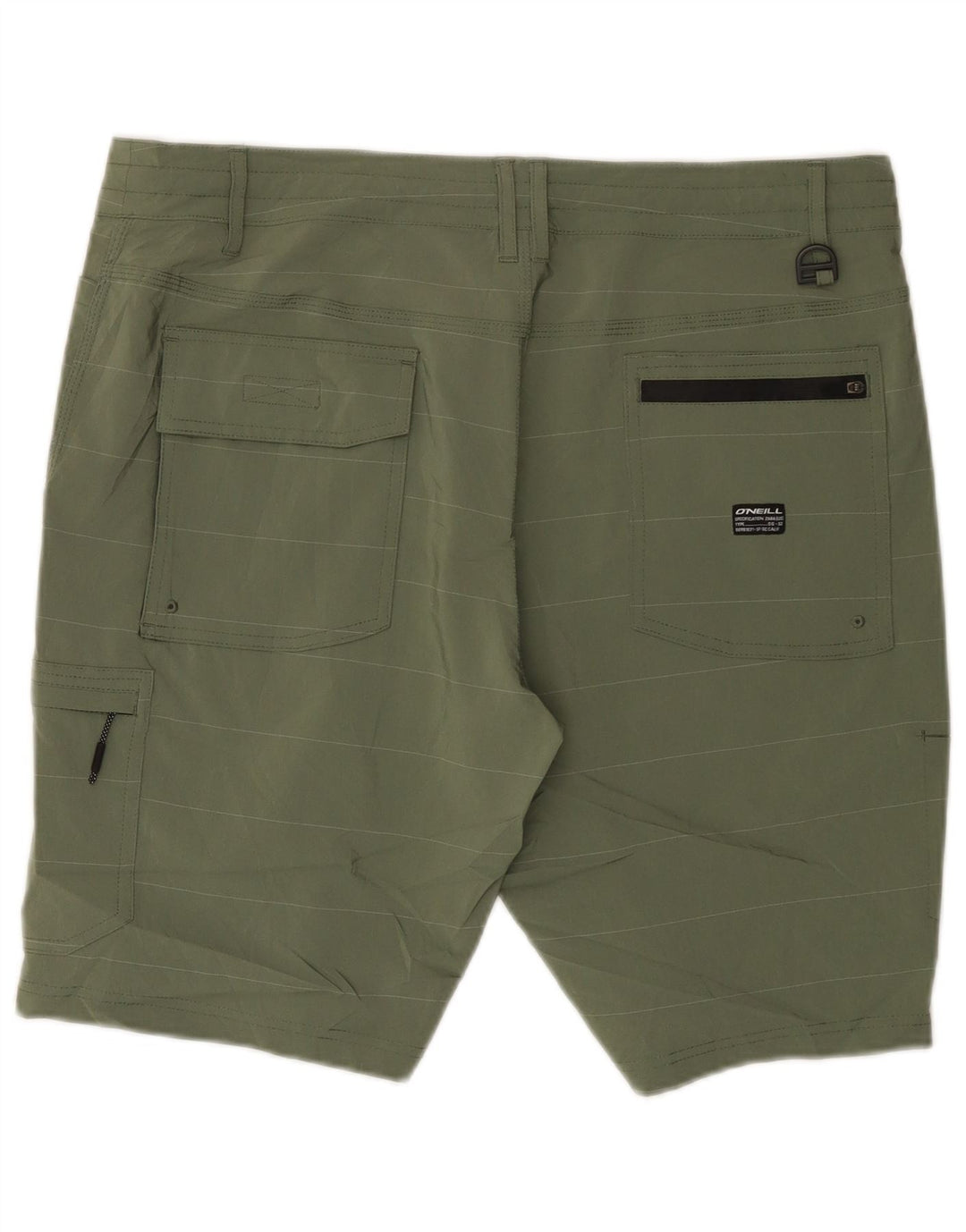 Pantaloncini cargo da uomo O'Neill W36 poliestere a righe grandi kaki