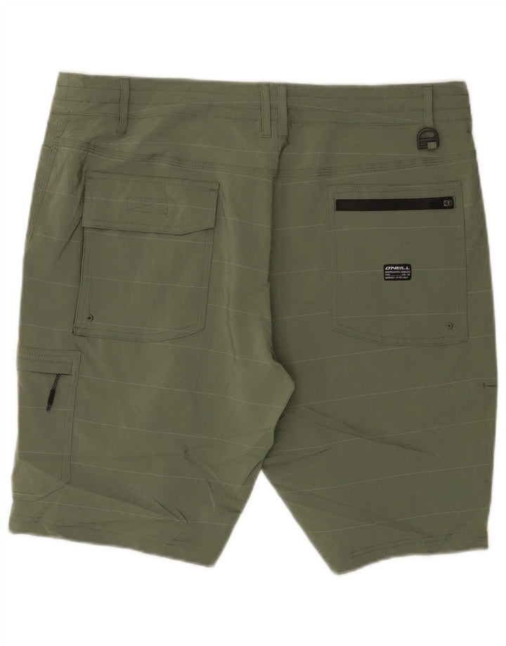 Pantaloncini cargo da uomo O'Neill W36 poliestere a righe grandi kaki
