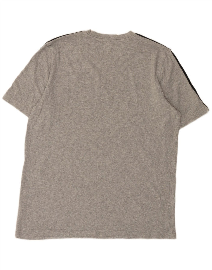 T-shirt da uomo Adidas Top in cotone chiazzato grigio medio