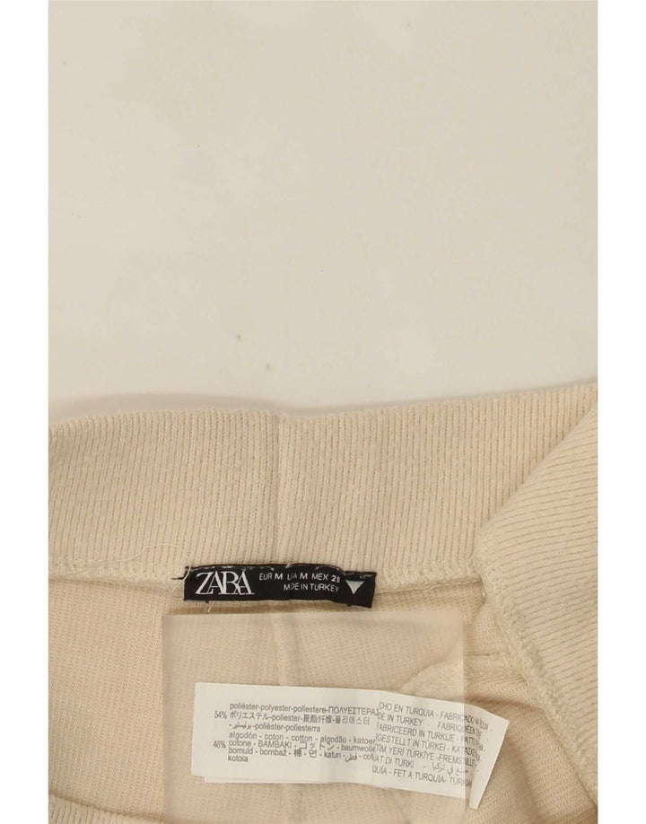Pantaloni da tuta da donna Zara UK 12 Poliestere beige medio