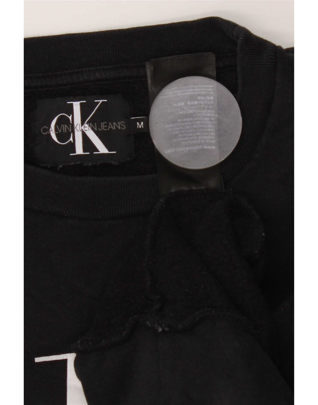 Calvin Klein Jeans Felpa grafica da uomo Maglione medio cotone nero
