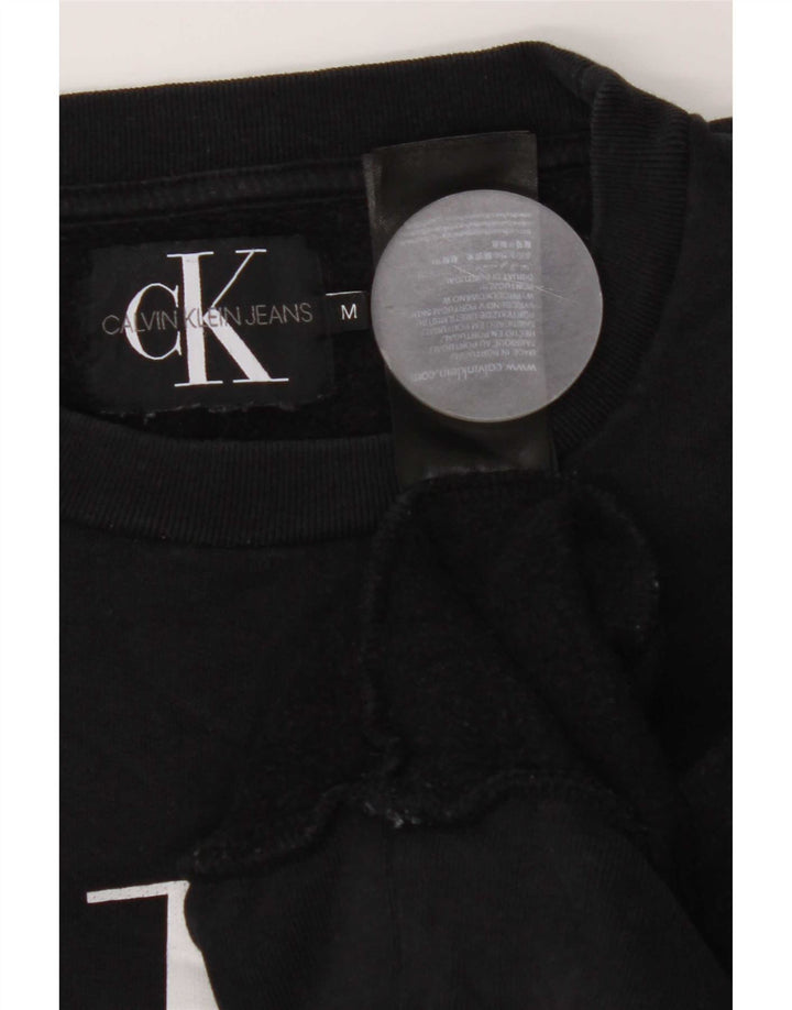 Calvin Klein Jeans Felpa grafica da uomo Maglione medio cotone nero