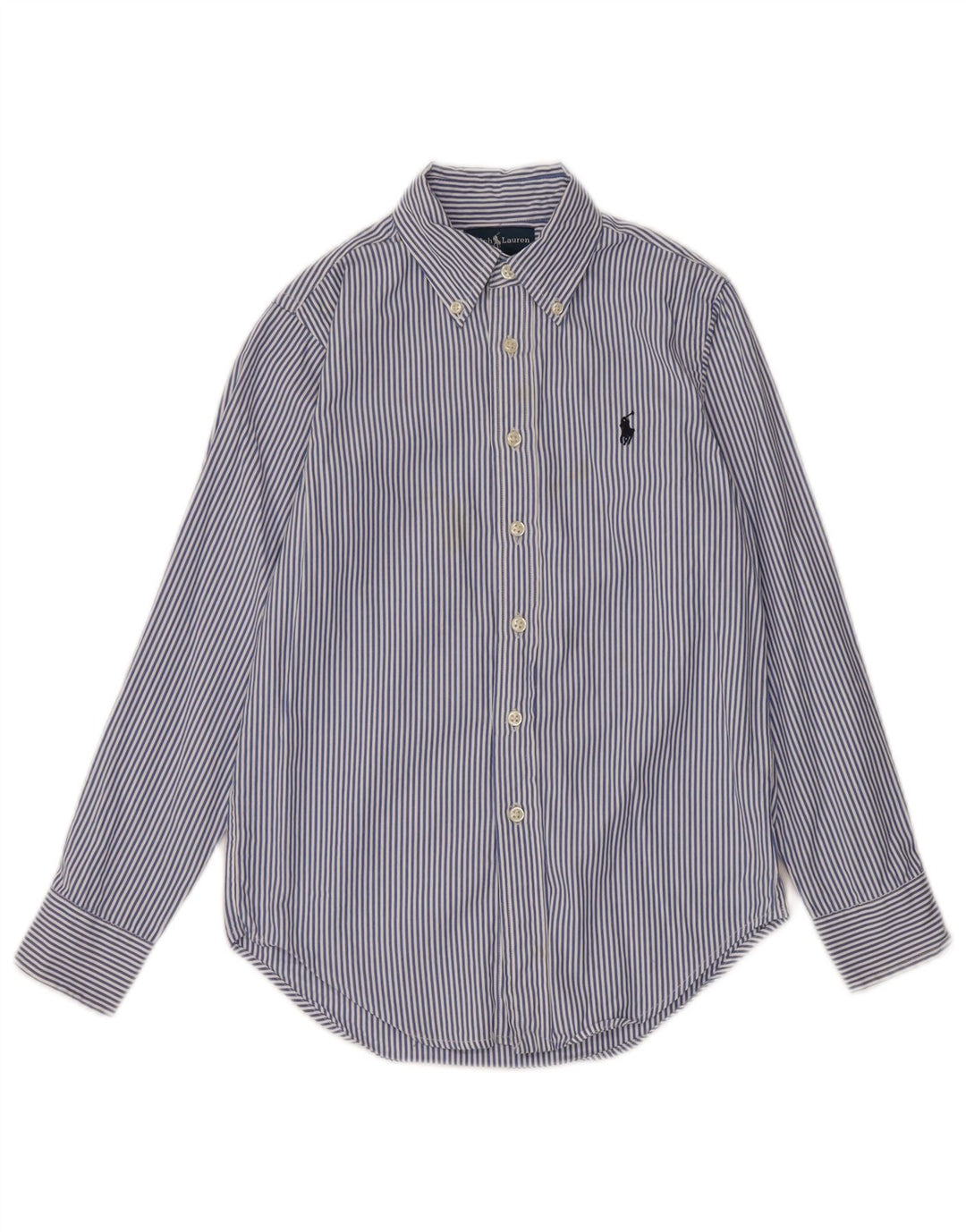 Camicia Ralph Lauren per ragazzi 7-8 anni in cotone a righe blu