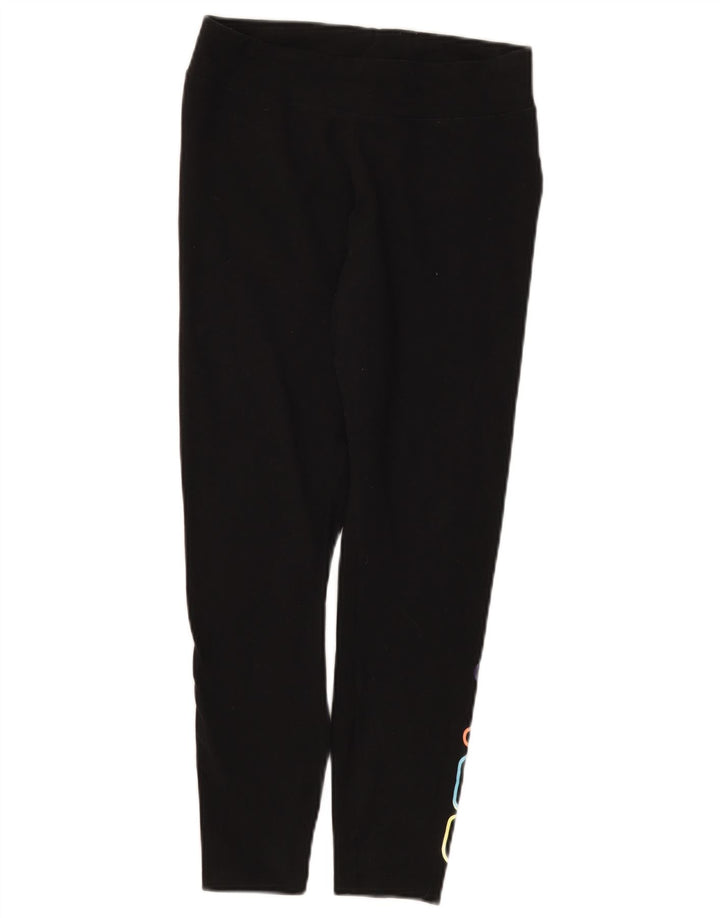 Leggings corti con grafica da donna Fila UK 12 cotone nero medio