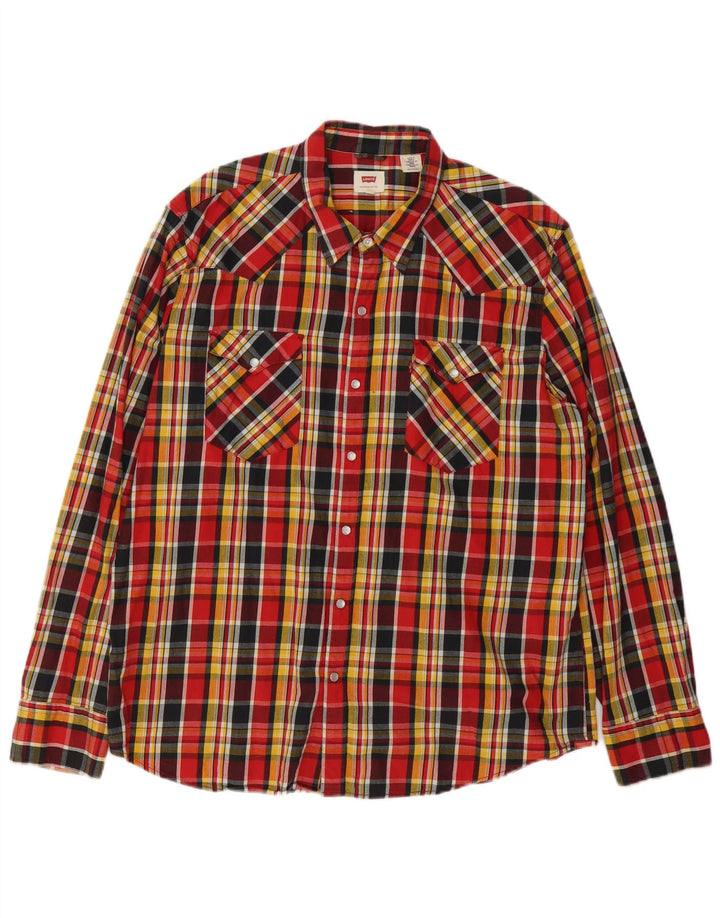 Camicia a quadri Levi's da uomo 2XL in cotone a quadri multicolore