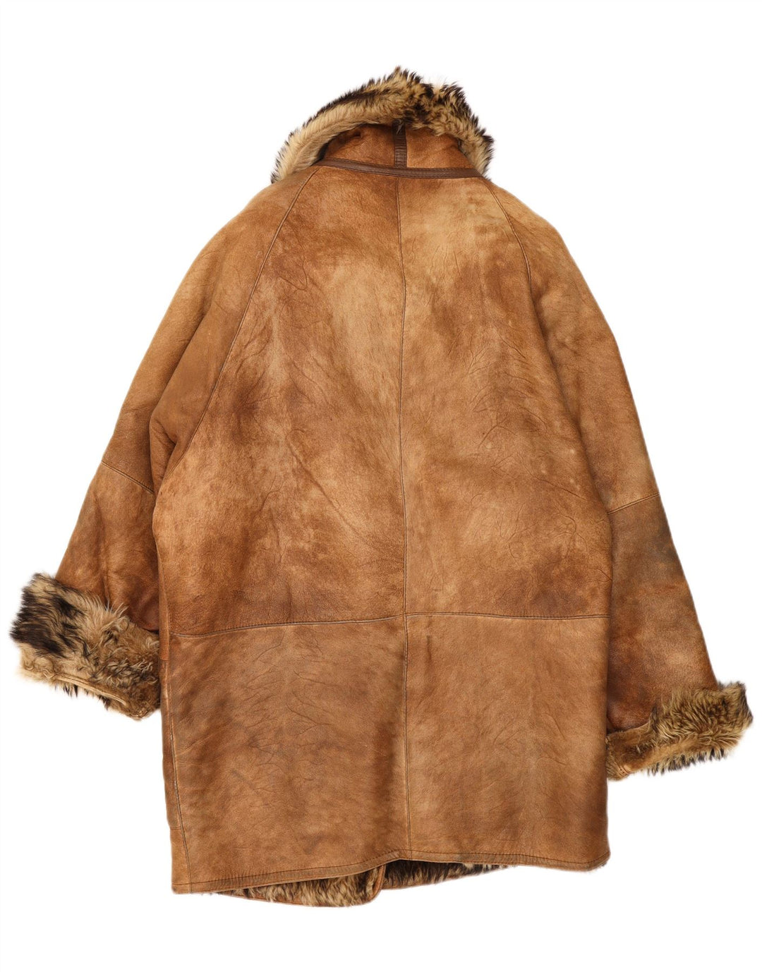 Cappotto in shearling oversize da donna Mabrun IT 44 Shearling marrone medio