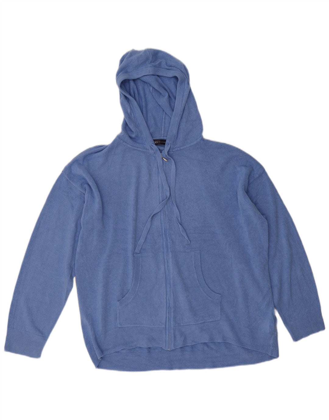 Maglione cardigan con cappuccio da uomo Marks & Spencer grande acrilico blu