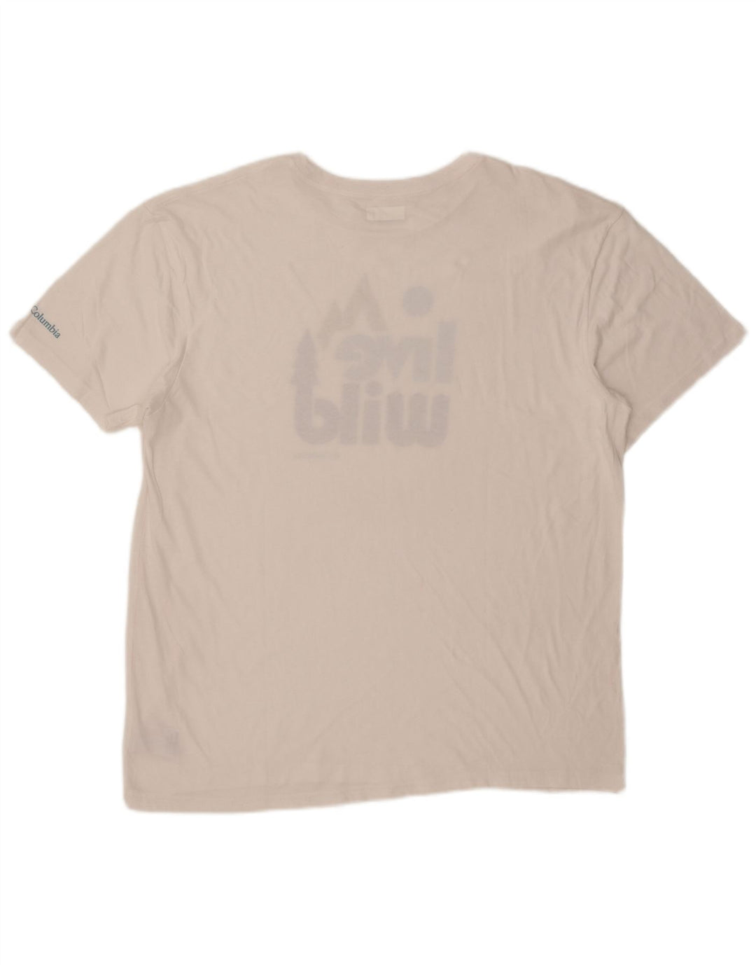 T-shirt grafica da uomo Columbia Top XL in cotone bianco