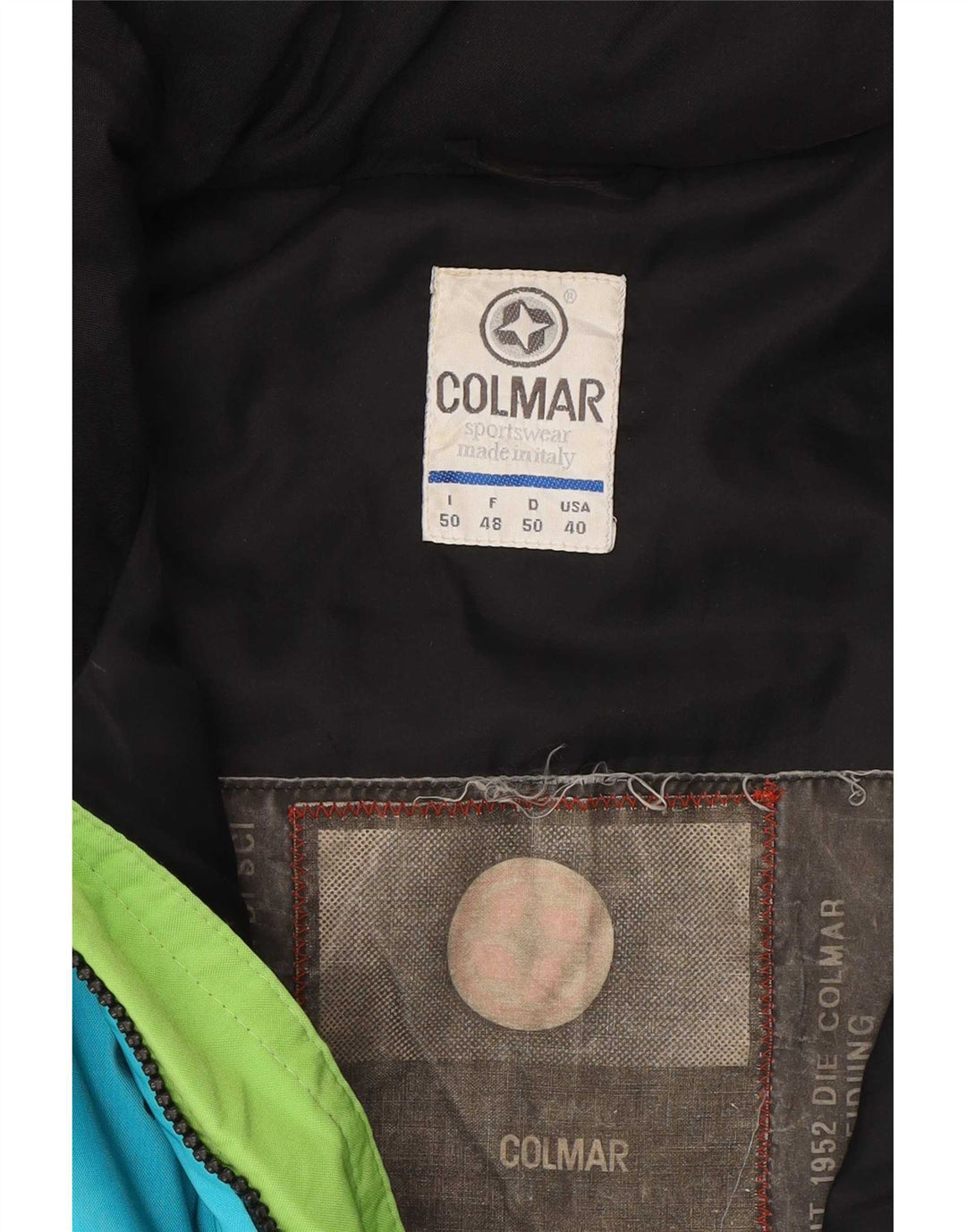 Giacca da sci da uomo Colmar con vestibilità ampia con cappuccio IT 50 Blu medio Colourblock