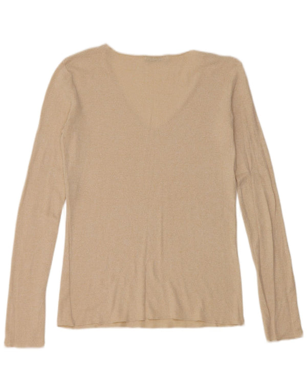 Top Zara da donna a maniche lunghe UK 10 Small Beige