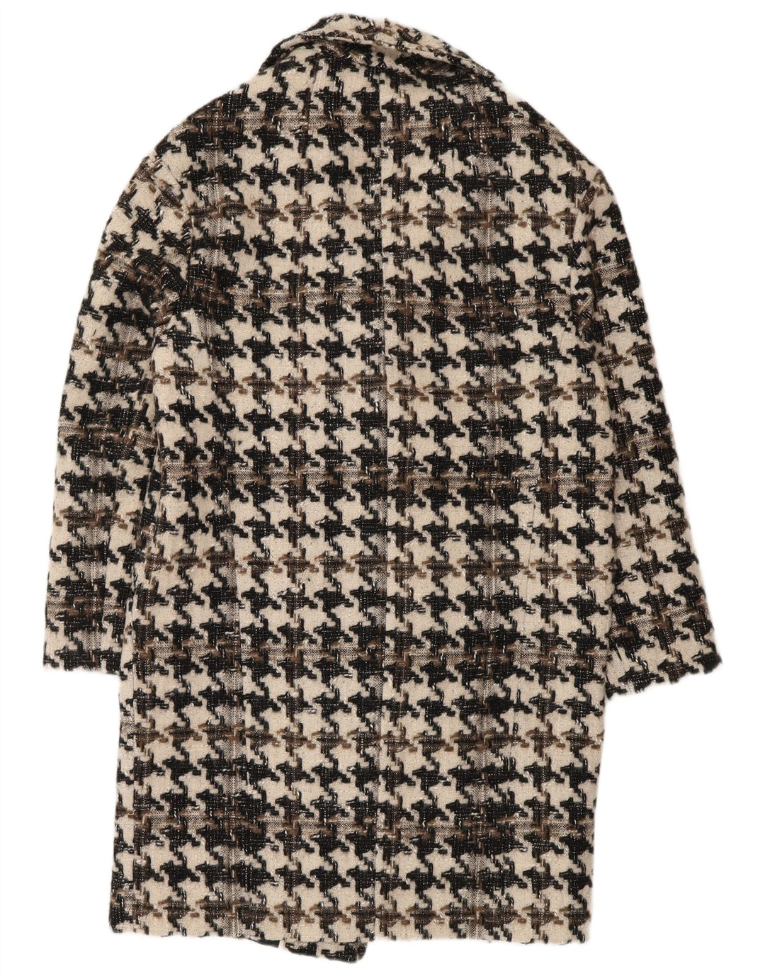 Cappotto da donna Mexx UK 14 grande lana pied de poule nera